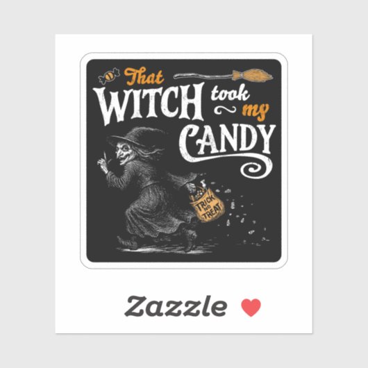 Die heks heeft mijn Snoep donker gemaakt Sticker (Vel)