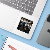Die heks heeft mijn Snoep donker gemaakt Sticker (Laptop met iPhone)