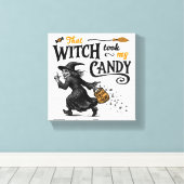 Die heks nam mijn Snoep Canvas Afdruk (Insitu (Houten vloer))