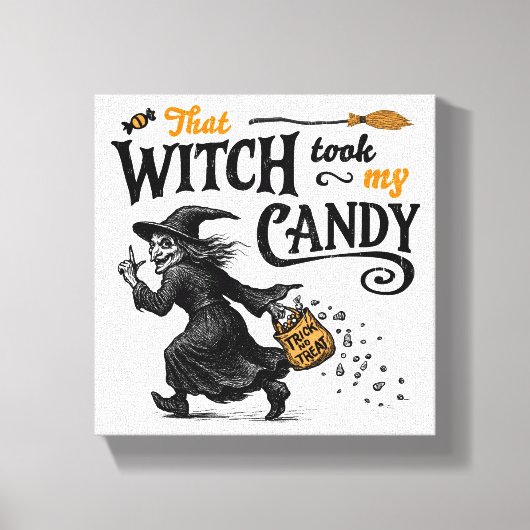 Die heks nam mijn Snoep Canvas Afdruk (Voorkant)