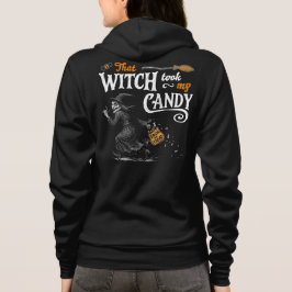 Die heks nam mijn Snoep donkervoor en achter Hoodie