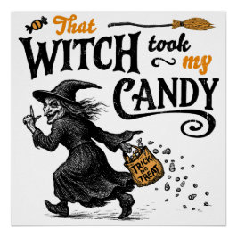 Die heks nam mijn Snoep Perfect Poster