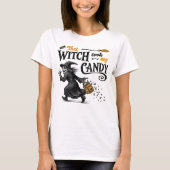 Die heks nam mijn Snoep vrouwen T-shirt (Voorkant)