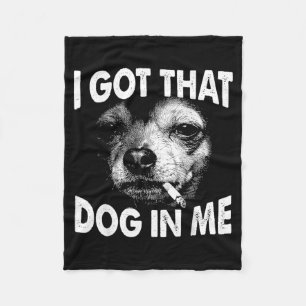 Die hond heb ik in Grappige hond Chihuahua-liefheb Fleece Deken