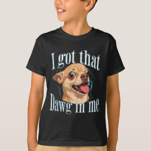 Die hond in grappige chihuahua liefhebbers mannen t-shirt