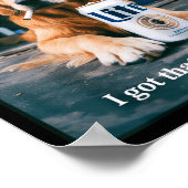 Die hond in grappige golden retriever rokend poster (Hoek)