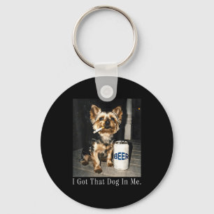 Die hond in grappige yorkie die sigaret rookt meme sleutelhanger