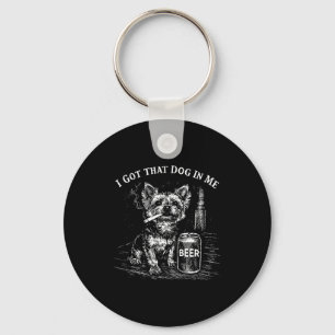 Die hond in grappige yorkie die sigaret rookt meme sleutelhanger