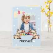 Die hond van de blauwe gele leeftijd kaart (Gele Bloem)