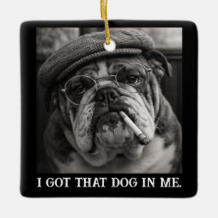 Die Hond Zit In Mij - Op Maat Gemaakte Grappige Ho Keramisch Ornament