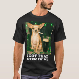 Die Ierse in hond chihuahua grappig St. Patrick's T-shirt