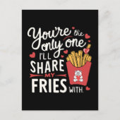 Die ik mijn frietjes zal delen met grappige Valent Briefkaart (Voorkant)