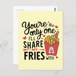 Die ik mijn frietjes zal delen met grappige Valent Briefkaart