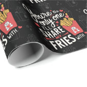 Die ik mijn frietjes zal delen met grappige Valent Cadeaupapier (Rol Hoek)