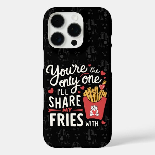 Die ik mijn frietjes zal delen met grappige Valent Case-Mate iPhone Case (Achterkant)