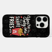 Die ik mijn frietjes zal delen met grappige Valent Case-Mate iPhone Case (Achterkant (horizontaal))