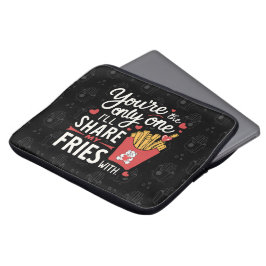 Die ik mijn frietjes zal delen met grappige Valent Laptop Sleeve