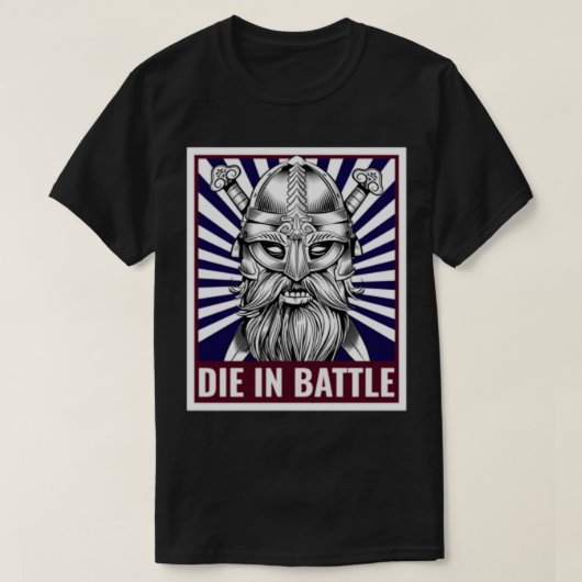 Die in Battle Viking T-shirt (Design voorkant)