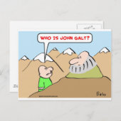 die john galt ayn rand objectivisme is briefkaart (Voorkant / Achterkant)