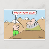 die john galt ayn rand objectivisme is briefkaart (Voorkant)