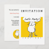 Die kat-uitnodiging kaart (Voorkant / Achterkant)