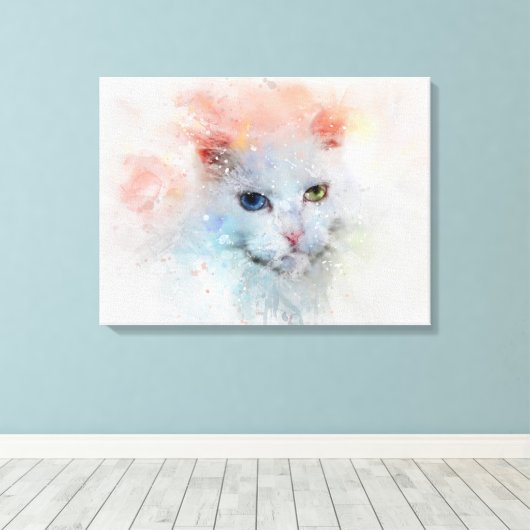 Die Katze Canvas Afdruk (Insitu (Houten vloer))