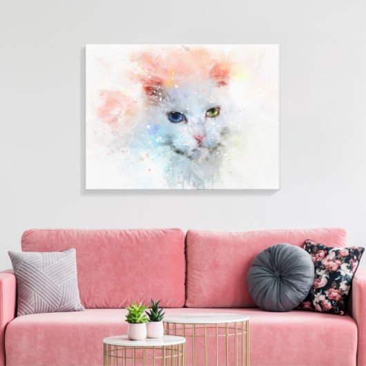 Die Katze Canvas Afdruk (Insitu (Woonkamer))