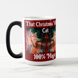 Die Kerstmis met kat Foto tekst aanpassen Magische Mok
