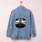 Die Kicks zijn op Route 66 Travel Slogan T-Shirt Denim Jacket (Hangar)