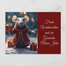 Die kl. Ratte wünscht frohe Weihnachten Briefkaart