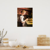 Die kleine Kartoffelschälerin Poster (Keuken)