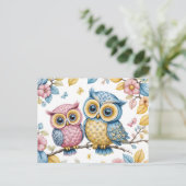 Die kleine und die große Eule Briefkaart (Staand voorkant)