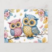 Die kleine und die große Eule Briefkaart (Voorkant)