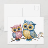 Die kleine und die große Eule - freigestellt Briefkaart (Voorkant / Achterkant)
