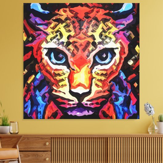 Die Kleurrijke Luipaard Uiterlijk Canvas Afdruk (Insitu (Woonkamer))