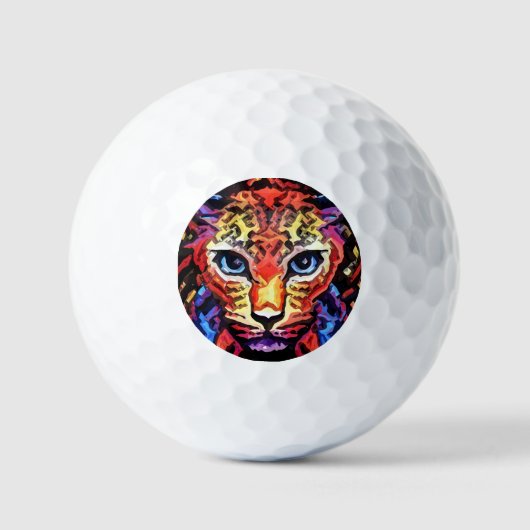 Die Kleurrijke Luipaard Uiterlijk Golfballen (Voorkant)