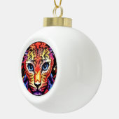 Die Kleurrijke Luipaard Uiterlijk Keramische Bal Ornament (Rechts)