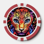Die Kleurrijke Luipaard Uiterlijk Poker Chips (Voorkant)