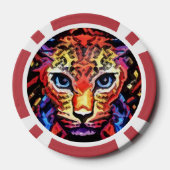 Die Kleurrijke Luipaard Uiterlijk Poker Chips (Achterkant)