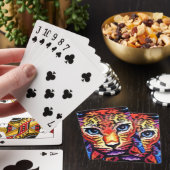 Die Kleurrijke Luipaard Uiterlijk Pokerkaarten (Insitu)