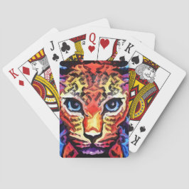Die Kleurrijke Luipaard Uiterlijk Pokerkaarten
