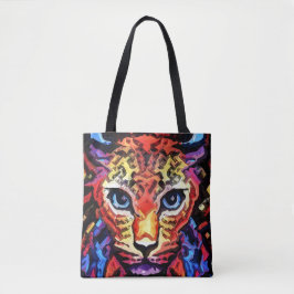 Die Kleurrijke Luipaard Uiterlijk Tote Bag