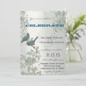 Die knipvogels die in een boombruiloft zitten kaart (Staand voorkant)