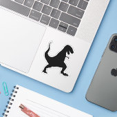 DIE KUSTSTICKERS VAN DINOSAUR STICKER (Laptop met iPhone)