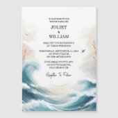 Die Lente Zomer Ocean Beach Bestemming Bruiloft Magnetische Uitnodiging (Voorkant)