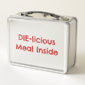 'Die-licious Meal Inside' Grappige horror Dark Hum (Achterkant)