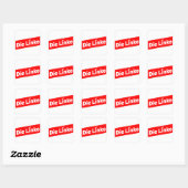 Die linke vierkante sticker (Vel)