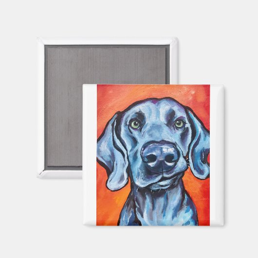 Die lip daar! Weimaraner Magneet (Voorkant / Achterkant)