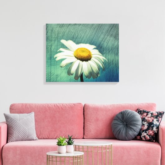 Die Margerite Canvas Afdruk (Insitu (Woonkamer))