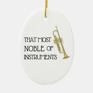 Die meeste noble van Instrumenten - Trumpet Orname Keramisch Ornament
